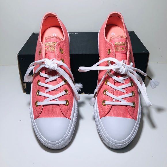 Converse Ctas Platform Lift Pink Driftwood Low Top - Picture 5 of 8